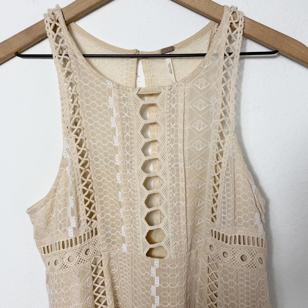 FREE PEOPLE WHEREVER YOU GO MINI IVORY WOMEN DRESS SIZE 4 PRE-OWNED - Picture 3 of 9